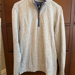 johnnie-O Boys Light Gray 1/4 Zip Pullover